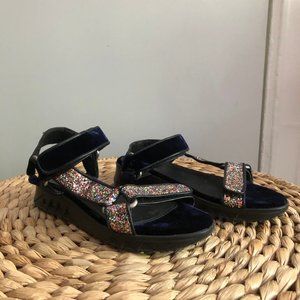 Sandro Sparkly Velcro Sandals